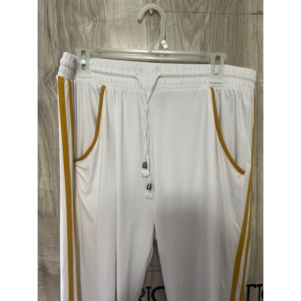 Bae city women's joggers leggings pants. White gold drawstring XL 1X - Picture 2 of 9